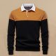 thumbnail image 1 of pstuiky camisetas de manga larga para hombre, Blusa/camiseta informal de manga larga con cuello vuelto de color liso para hombre tops de invierno para hombre l, 1 of 9
