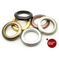 thumbnail image 6 of Curtain Grommets 1-9/16” (40mm) Inner Diameter Plastic Curtain Rings, Clip on Eyelet Rings, Home Drapes Grommets 8 Pack (Golden Brown), 6 of 8