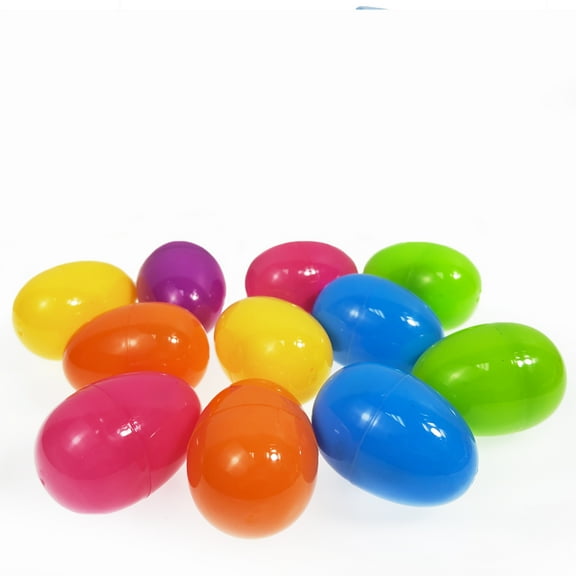 GiftExpress Plastic Bright Easter Egg Assortment 50 Pcs Perfect for Easter Egg Hunt/Surprise Egg/Easter Hunt