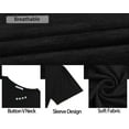thumbnail image 5 of WellSize Plus Size Blouses for Women Button Tunic Tops V Neck Short Sleeve Summer Shirts, 5 of 8