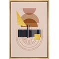 thumbnail image 3 of PixonSign Framed Canvas Print Wall Art Transparent Brown Semi-Circles and Lines Geometric Shapes Digital Art Modern Art Minimalist Relax/Calm Warm Boho Decor for Living Room, Bedroom - 24"x36" Natural, 3 of 5