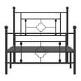 thumbnail image 5 of Metal Bed Frame with Footboard, Black Full Size 39.4x78.7, Sturdy Steel Platform Bed, Headboard for Back Support, Under Bed Storage, 5 of 9