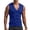 Blue, variant on Mens Deep V Neck Tank Tops, Stretch Muscle Gym Workout Sleeveless Slim Fit Low Cut Tank Tops