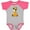 Heather and Hot Pink, variant on Inktastic Giraffe With Blue Sunglasses, Cute Giraffe Boys or Girls Baby Bodysuit