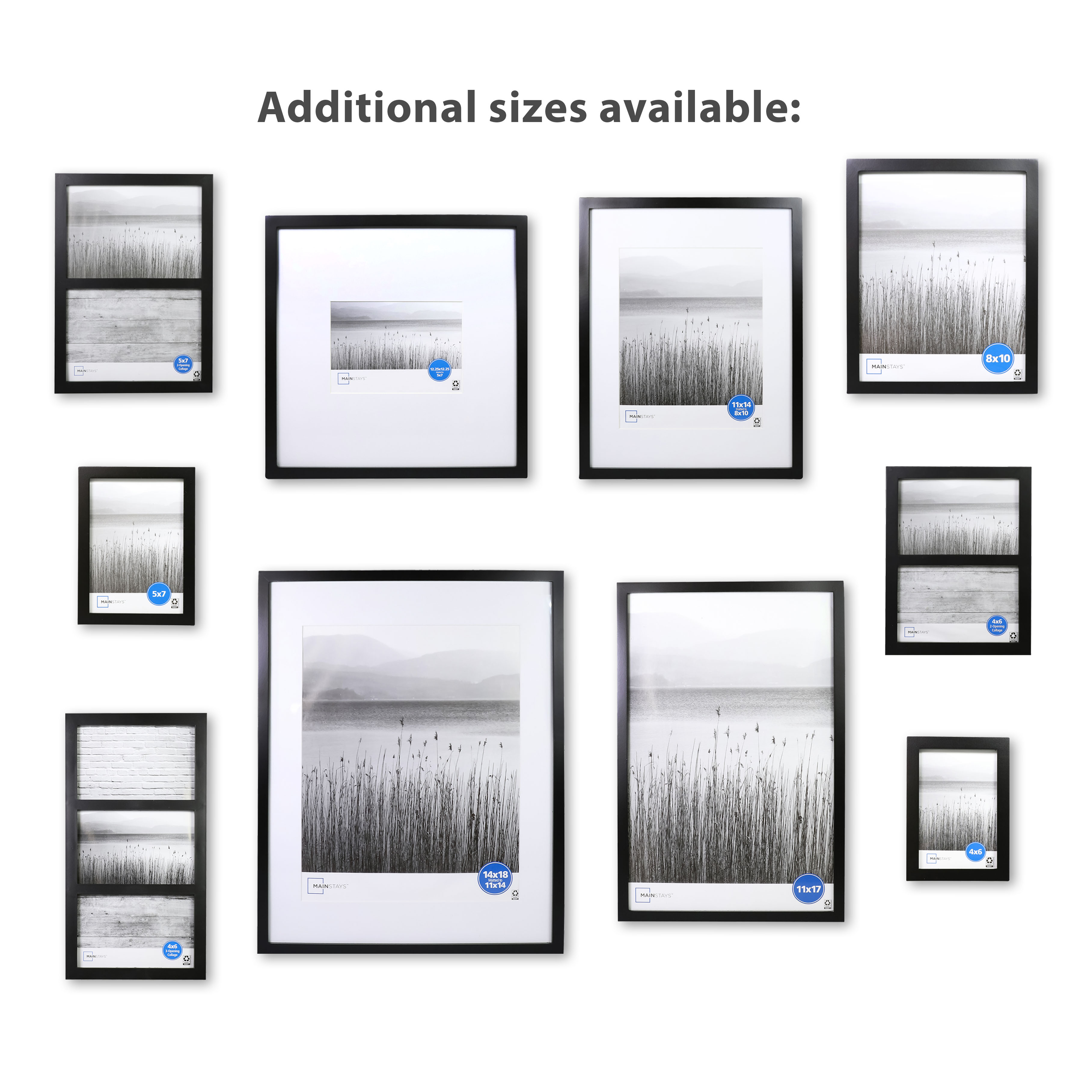 Mainstays 12.25x12.25 Matted to 5x7 Linear Gallery Wall Picture Frame, Set of 3 - image 4 of 8