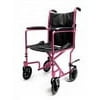 W/C TRANS CHAIR PINK ALUM 19" E&J