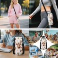 thumbnail image 6 of Bulopur Highland Cow Bow Kids Backpack Set 5 Pcs Cute Farm Book Bag with Lunch Bag, Pencil Case, Water Bottle Cover and Wrist Strap for Highland Cow Lover Girls Ages 6-12, 6 of 8