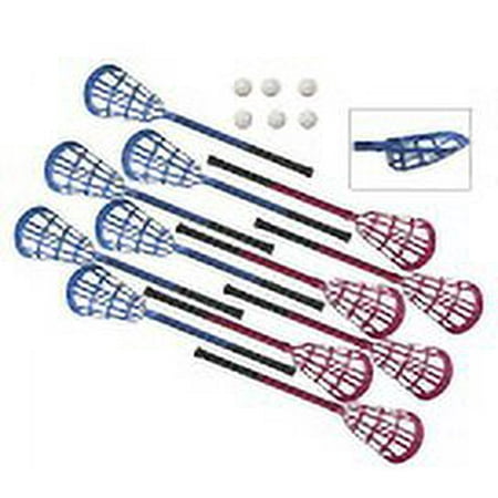 Champion Sports Ultra Grip Lacrosse Set - 12 Sticks and Balls