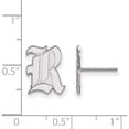 thumbnail image 2 of 14K White Gold 14Kw Logoart Rice University Small Post Earrings (12 X 10) Made In United States 4w004wmr, 2 of 5