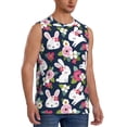 thumbnail image 2 of Daiia Rabbit And Rose Printed Men's Tank Tops,Casual Soft Sleeveless Gym Muscle Shirts Bodybuilding Tee-Small, 2 of 8