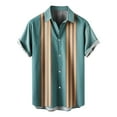 thumbnail image 1 of Camisas Para Hombre Casual Camisas casuales para hombre Camisas de playa con botones de manga corta Camisas de verano tropical (Sky Blue, 5XL), 1 of 3