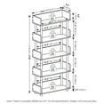 thumbnail image 6 of Furinno Turn-N-Tube 4-Tier Freestanding Multipurposes Display Rack, French Oak/Black, 6 of 6
