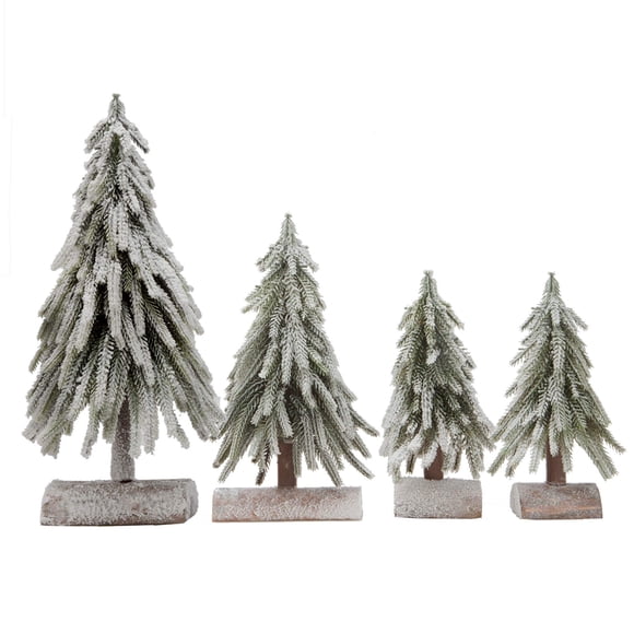 Mini árboles de Navidad VGIA, aerosol de nieve separado, 4 unidades, 14,2 cm