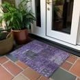 thumbnail image 6 of Addison Rugs Chantille Indoor/Outdoor Transitional Patchwork Eggplant Washable Rectangle Rug, 1'8" x 2'6", 6 of 6