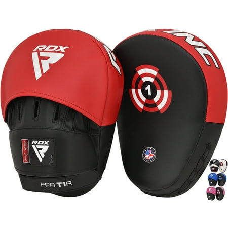 RDX Focus Boxing Punch Mitts, Punching pad and target, Leather Mitts, Kickboxing, Martial Arts, Red