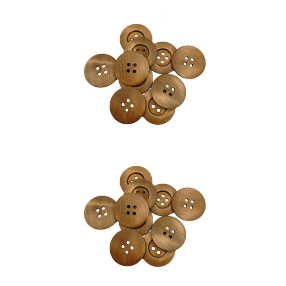 20 Pcs Vintage Decor Buttons for Crafting Wooden Bamboo