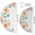 thumbnail image 3 of FMSHPON Watercolor Flowers Xmas Christmas Tree Skirt Stand Mat for Holiday Party Decoration Indoor Outdoor 48 inches, 3 of 6