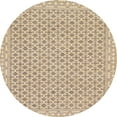 thumbnail image 1 of Ahgly Company Machine Washable Indoor Round Abstract Camel Brown Area Rugs, 6' Round, 1 of 7