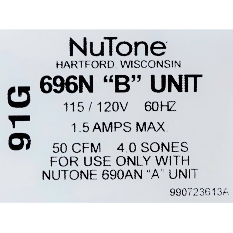 C350BN Nutone Bathroom Fan Motor Asm for 696N B Unit - Walmart.com