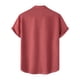 thumbnail image 4 of Ceisia Men's Solid Color Loose Fit Short Sleeve Button Down Shirt for Casual & Vacation Wear Watermelon Red M Gifts, 4 of 9