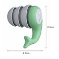 thumbnail image 2 of CSChome Bouchons d'Oreilles Antibruit Ergonomiques en Silicone 25 DB Réduction de Bruit Étanche Réutilisable Protection Auditive pour Travail Sommeil, 2 of 5