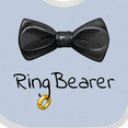thumbnail image 4 of Inktastic Ring Bearer- Black Bow Tie Boys Baby Bib, 4 of 4