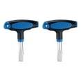 thumbnail image 1 of Uxcell 2pcs 10mm T Handle Flat Head Screwdriver for Slotted Screw Quick Release Plate Camera Tripod Monopod, Azul, 1 of 7