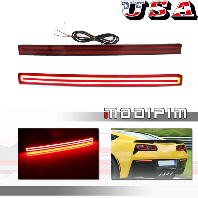 Kit de Lumière LED Rouge pour Chevrolet Corvette C7 2014-2019 Réflecteur Arrière