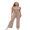 Pink, variant on Jumpers 2 Piece for Women's Knit Short Sleeve Tops High Waisted Wide Leg Pants S-XL