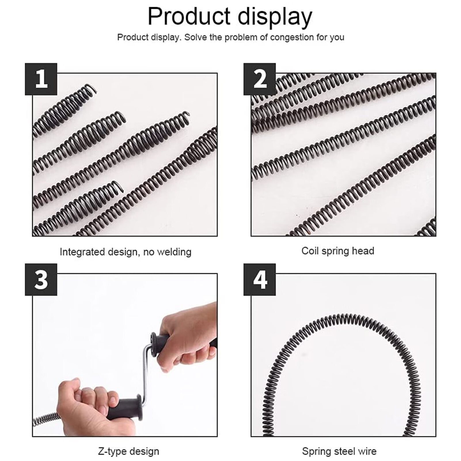 Buy Toilet Snake Toilet Auger Toilet Clog Remover, Stainless Steel