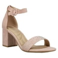 thumbnail image 2 of CL by Laundry Womens Jolly Rhinestone Block Heel Ankle Strap  Dress Sandals, 2 of 5