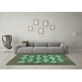 thumbnail image 3 of Ahgly Company Indoor Rectangle Abstract Turquoise Blue Modern Area Rugs, 4' x 6', 3 of 4