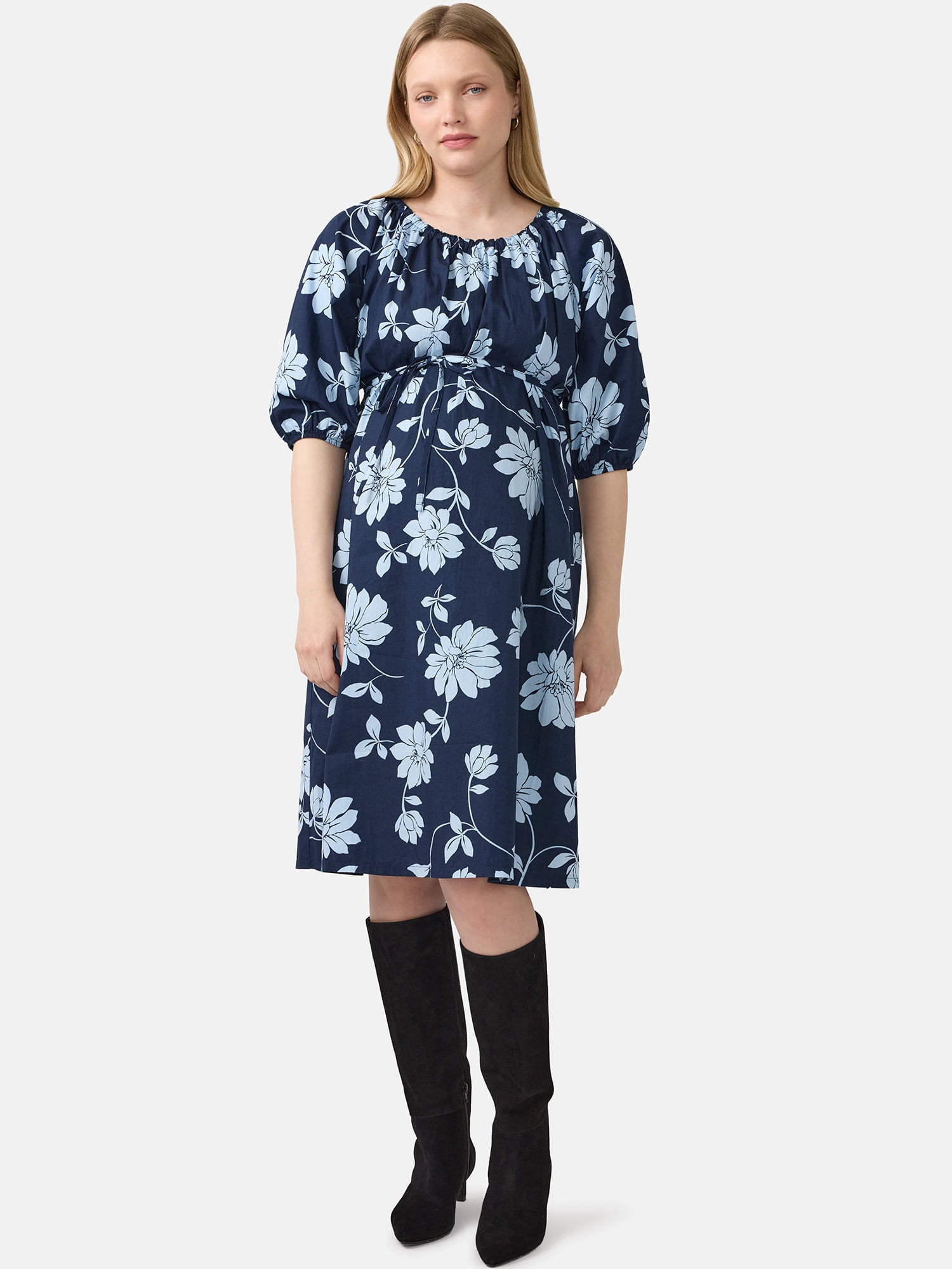 Ingrid & Isabel For Every Belly Women's Maternity Maternity Easy Midi Dress, Sizes S-XXL