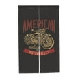 thumbnail image 7 of DouZhe Doorway Drape Split Curtains, Vintage Classic American Motorcycle Room Divider Privacy Door Curtains, 34" x 56", 7 of 7