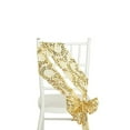 thumbnail image 3 of BalsaCircle 5 Gold Tulle Chair Sashes with Leaf Vine Embroidered Sequin Wedding Party Events Reception Decorations Supplies, 3 of 7