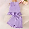 thumbnail image 5 of Soepste Girls Sets Girls 2 Piece Outfits Toddler Girls Summer Outfit Top And Shorts Clothing Set, 5 of 7