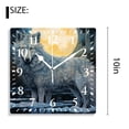 thumbnail image 2 of 10 Inch Wall Clock Battery Operated Silent Clock Decorative for Office, Kitchen, Outdoor, Living RoomWolf Tree Moon Starry Design, 2 of 4