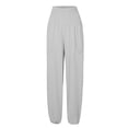 thumbnail image 4 of Pantalones nuevos de mujer de color liso, cintura alta y pierna ancha, con bolsillos profundos, para un uso versátil., 4 of 6