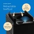 thumbnail image 7 of hOmeLabs Durable 2.4 Gallon Sensor Trash Can, Retractable Butterfly Lid, Batteries Included, Space-Efficient, Easy Clean, Battery-Powered - Matte Black, 7 of 7