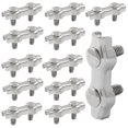thumbnail image 5 of HUGFEGWE 12Pcs M2 304 Stainless Steel Double Wire Rope Clip Cable Clamps for 1/16 Inch Diameter Wire Rope CJB91-55185, 5 of 5