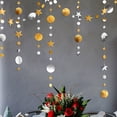 thumbnail image 4 of de luna guirnalda de luna, serpentina, círculo metálico decoración holográfica de lunares para decoración de fiesta Vhermosa Oro+Plata, 4 of 5