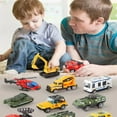thumbnail image 6 of Godderr Baby Kids Car Toys Set Alloy Construction Car Toys Big Truck Toy Alloy Mini Cars Fire Truck Die-Cast Vehicle Toy Set Gifts for 3-7 Years Old Boys Girls, 6 of 8