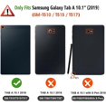 thumbnail image 2 of For Samsung Galaxy Tab A 10.1 (2019) Detachable Bluetooth Keyboard Leather Cover with S Pen Holder -, 2 of 5
