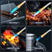 Propane Torch Head Torch Map GasTorch Kit Welding Torch Brazing Torch Trigger Start Ignition for High Intensity