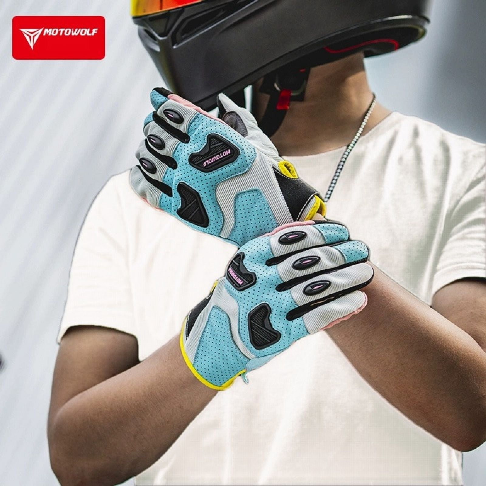 Motowolf Motorcycle Gloves For Autumn And Summer Anti Fall Off-road Racing Men's And Women's Breathable Touch Screen Gloves