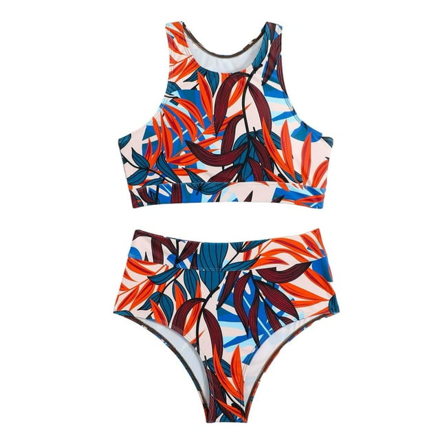 Swimming Costume 2Pcs/Set Push-up Wire Free Charming Lady Tummy Control Solid Color Swimsuit