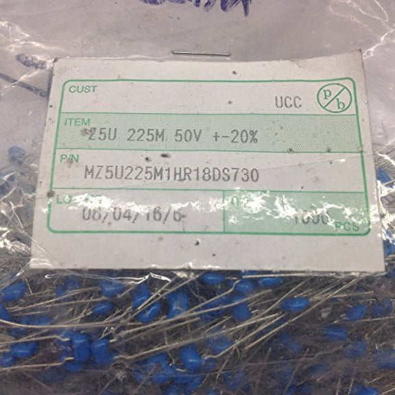 MZ5U225M1HR18DS730 Monolythic Ceramic Capacitors 2.2uf 50V Z5U 20% Tolerance (25 pieces) - MZ5U225M1HR18DS730