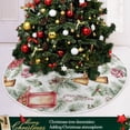 thumbnail image 6 of FMSHPON Christmas BellsPine Leaves Xmas Christmas Tree Skirt Stand Mat for Holiday Party Decoration Indoor Outdoor 48 inches, 6 of 6
