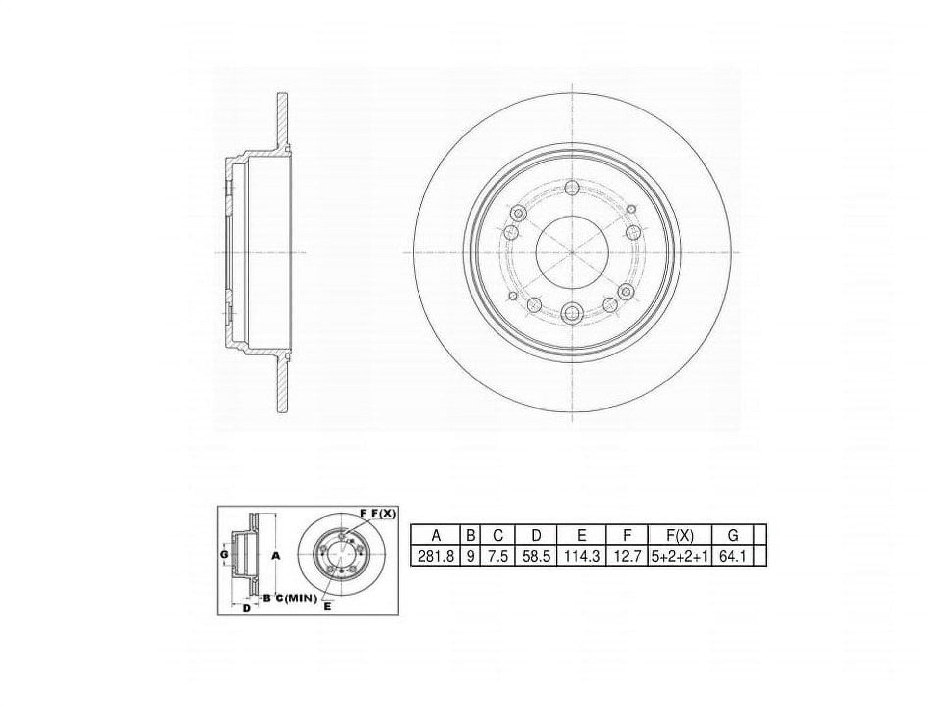 Ultra High Carbon 700 Brake Kits, Rear UHCK7105, Honda Element 2011-2003