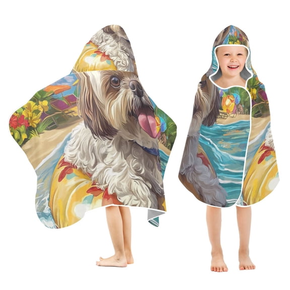 YAZAOO Towels Kids Hooded Beach Towel Tropical Float Buddy Pool Bath Towel Soft